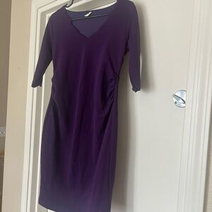 Elegant Purple Women's Dress - MATERNITY